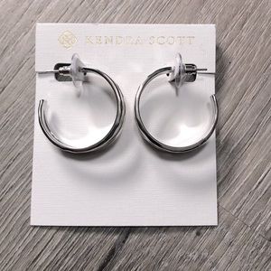 Kendra Scott silver Zorte hoop earrings